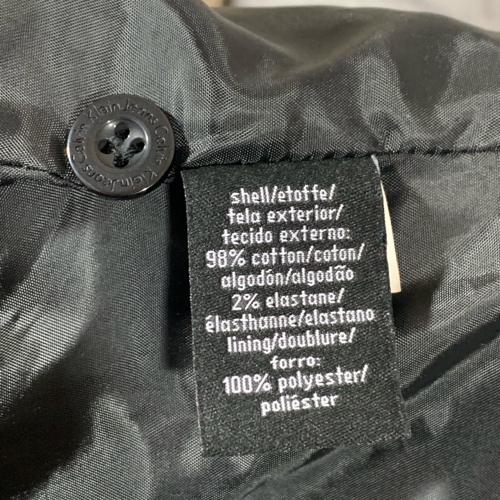 Calvin Klein Black Velvet Two Button Medium Jacket - image 8